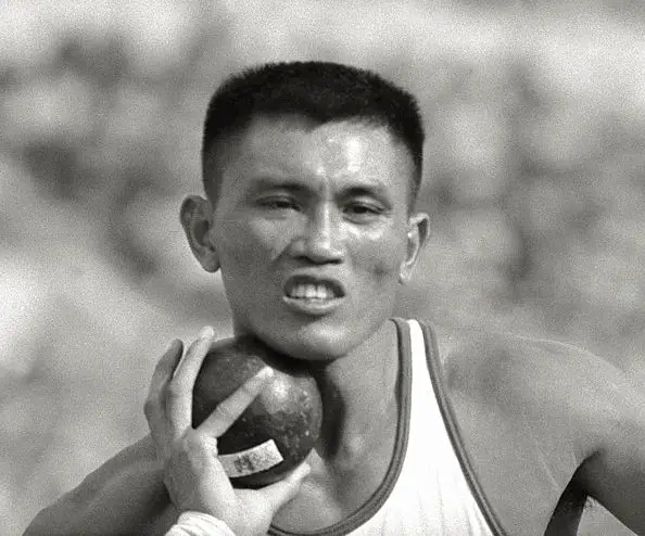CK Yang at the 1960 Olympics.  He won Taiwan's first-ever medal. 