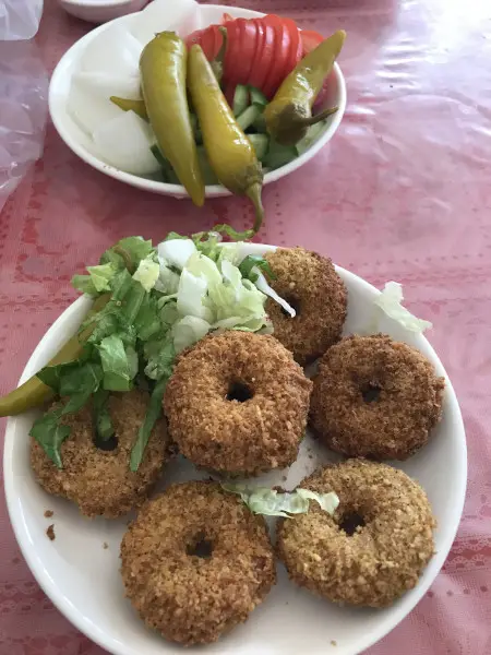 Falafel made in the camp was a go-to for keeping me moving during the hard work days of implementation.